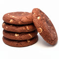 A soft, rich red velvet cookie studded with creamy white chocolate chips and filled with smooth, tangy cream cheese frosting. With a hint of cocoa and the perfect balance of sweetness and richness, this indulgent cookie brings the classic flavors of red velvet cake to every bite.